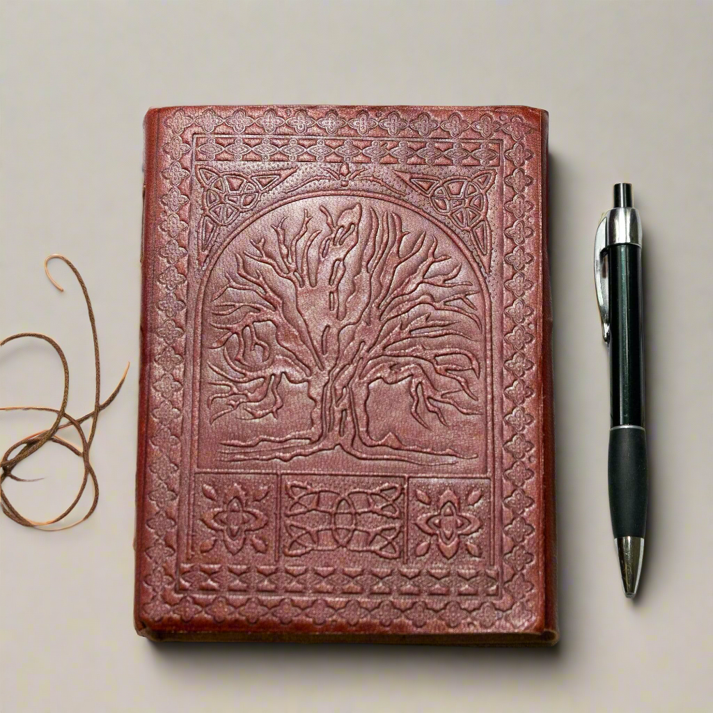 Tree Of Life Handmade Leather Journal | Journal | Wiccan Center
