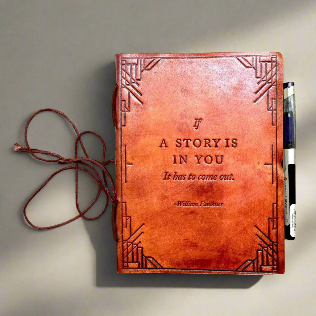 "If A Story" Handmade Leather Journal | Journal | Wiccan Center