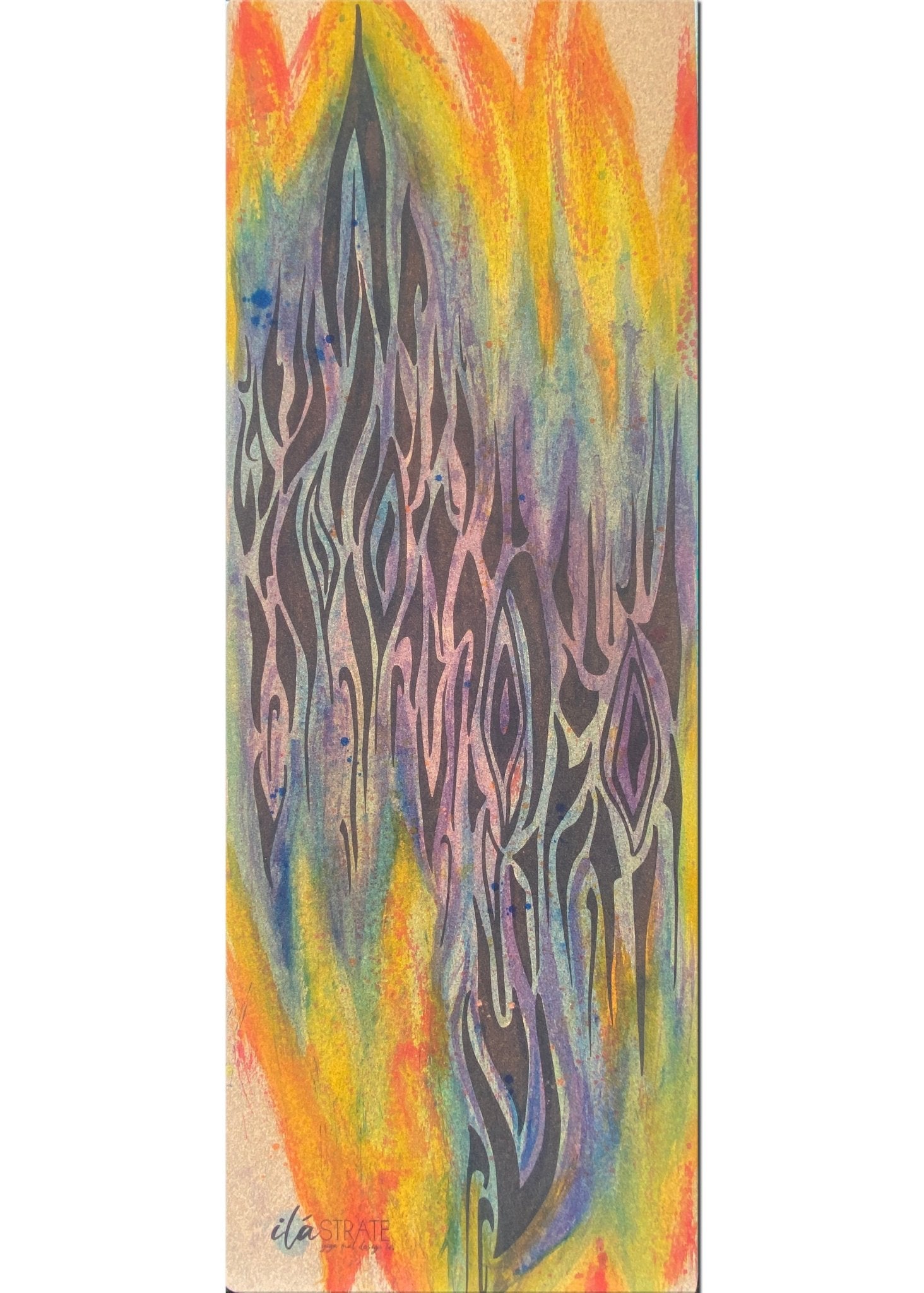 Soul Fire Cork Yoga Mat | Yoga Mat - Hand Painted | Wiccan Center
