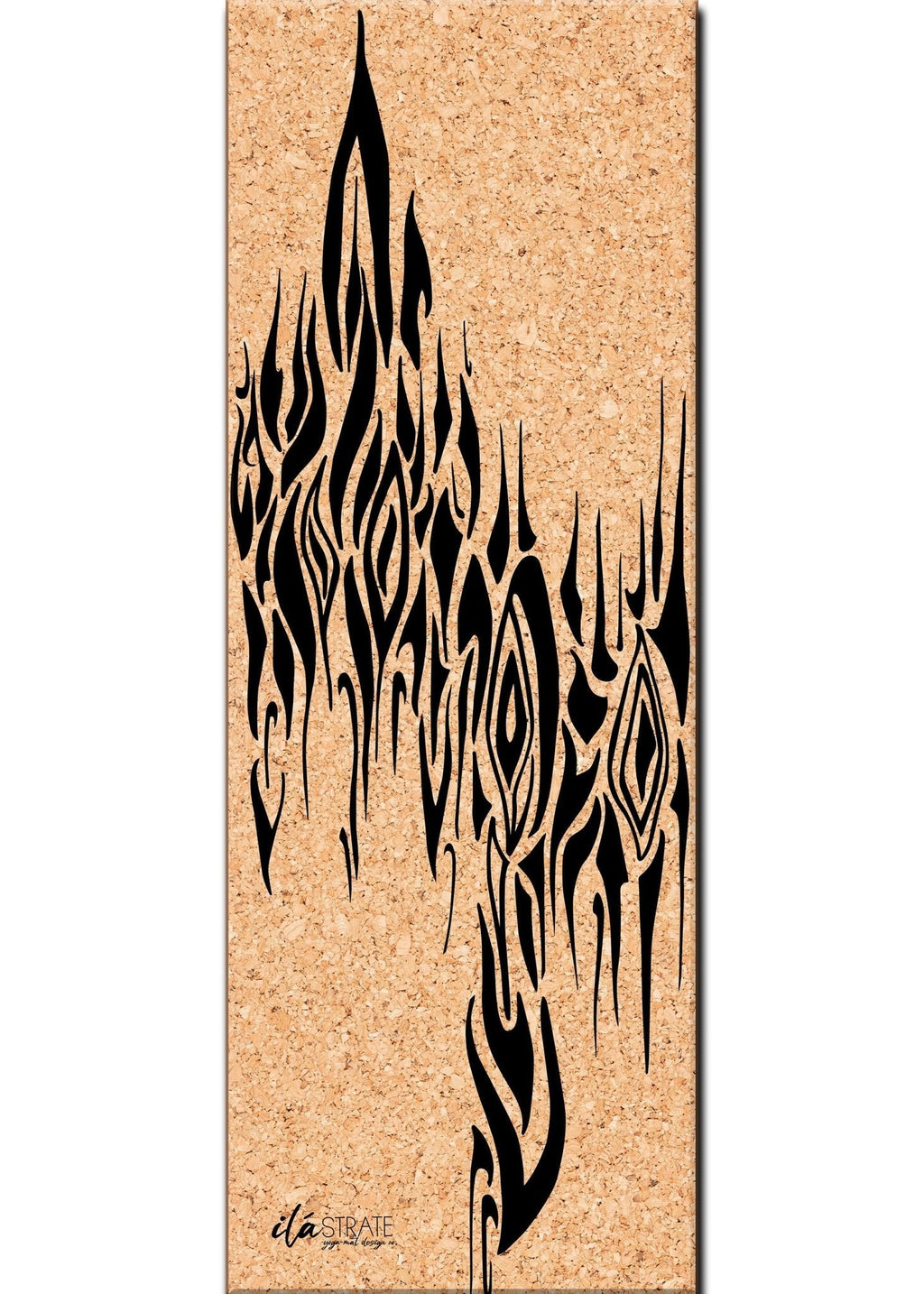 Soul Fire Cork Yoga Mat | Yoga Mat - Hand Painted | Wiccan Center
