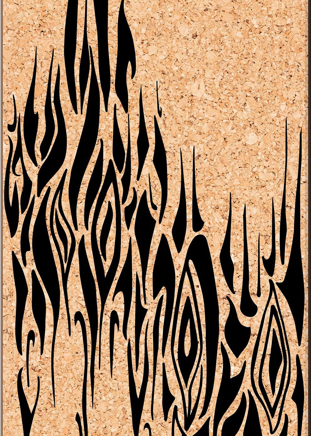 Soul Fire Cork Yoga Mat | Yoga Mat - Hand Painted | Wiccan Center