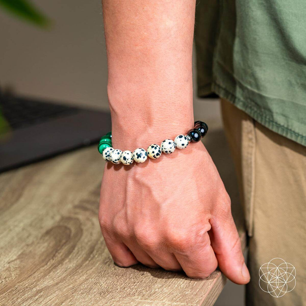 Soul Reset: Dalmatian Jasper Bracelet of Healing | Bracelet | Wiccan Center