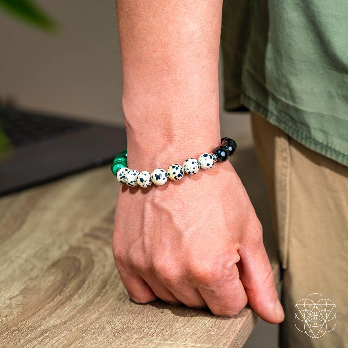 Soul Reset: Dalmatian Jasper Bracelet of Healing | Bracelet | Wiccan Center