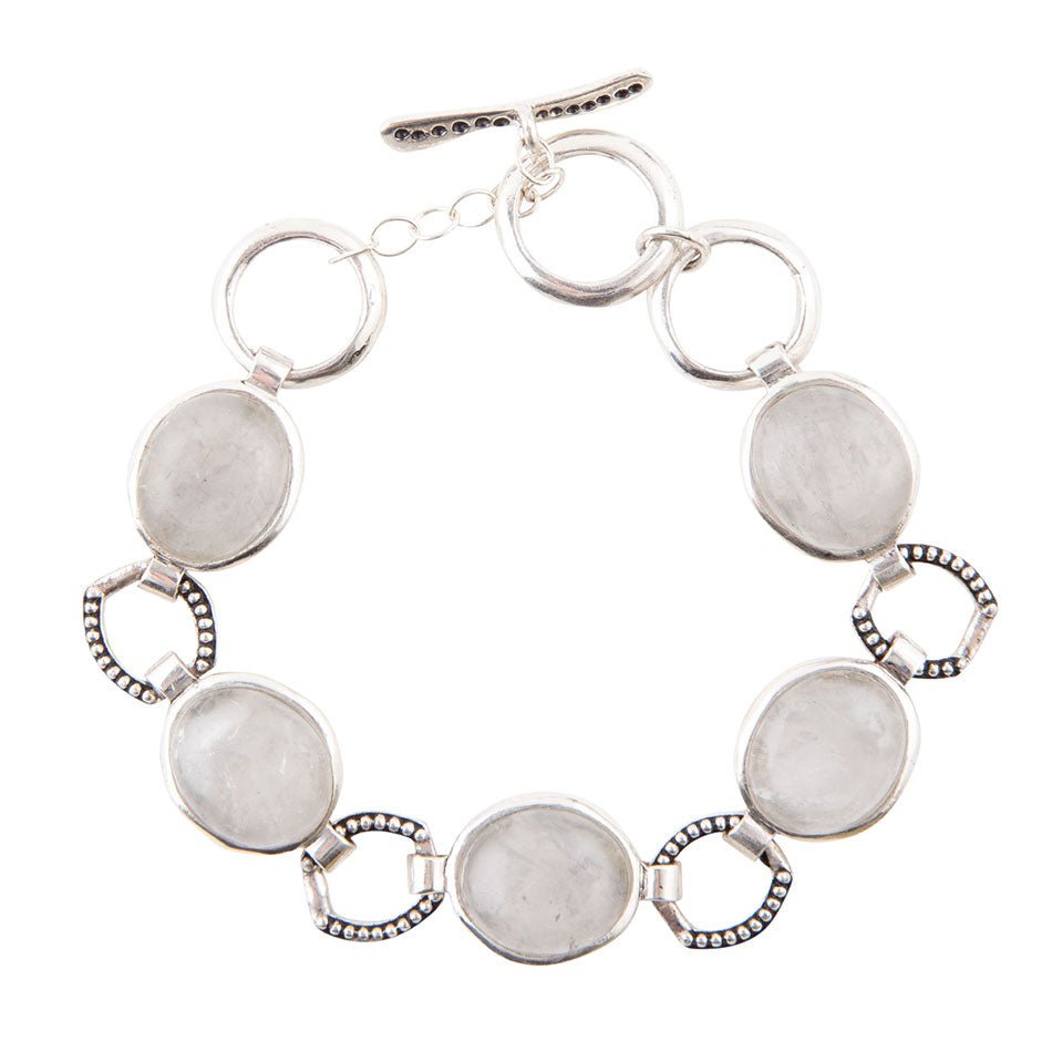 Splender Grey Quartz Sterling Link Bracelet | Bracelets | Wiccan Center