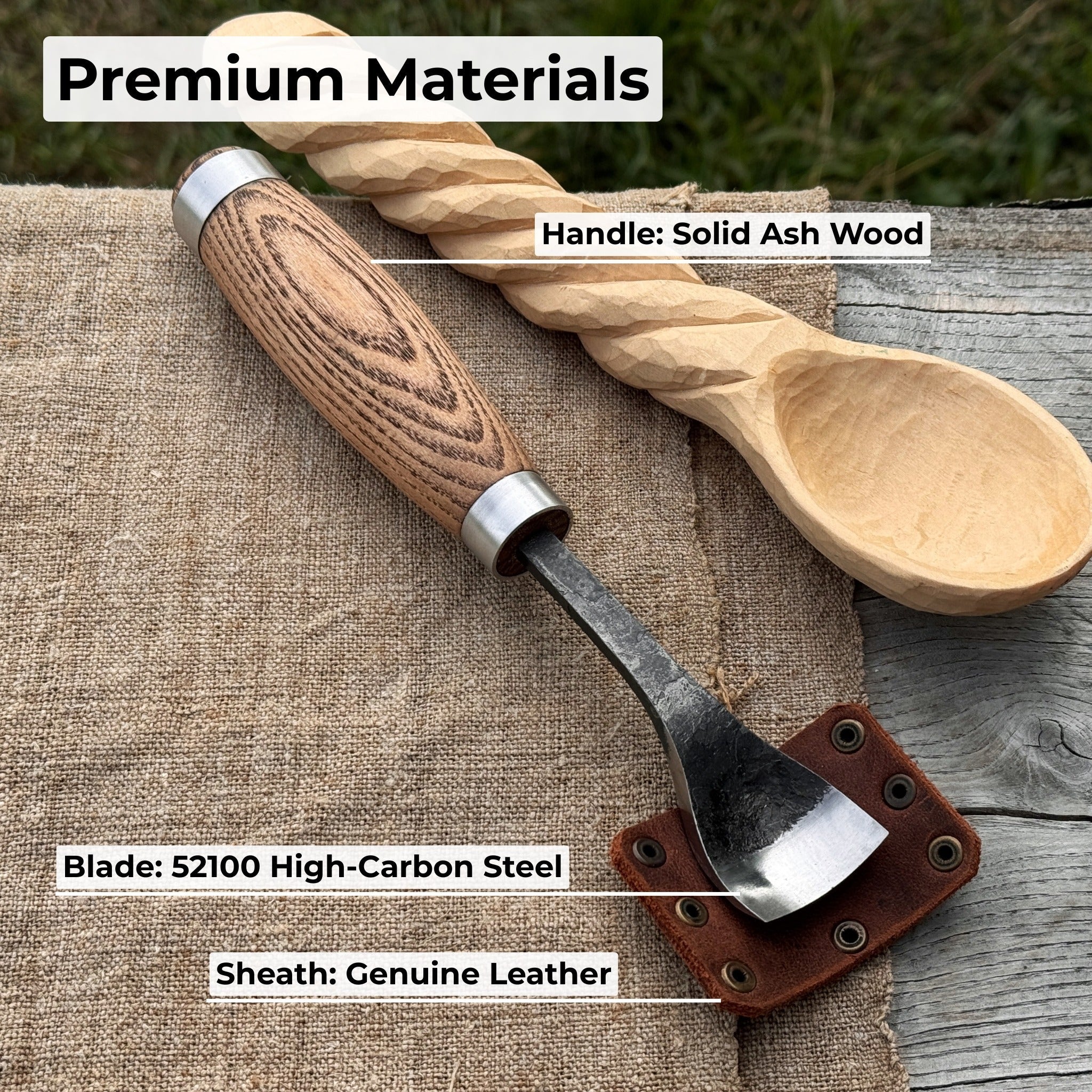 Spoon Bent Gouge, 20 - 45 mm (0.8 - 1.8 inches)