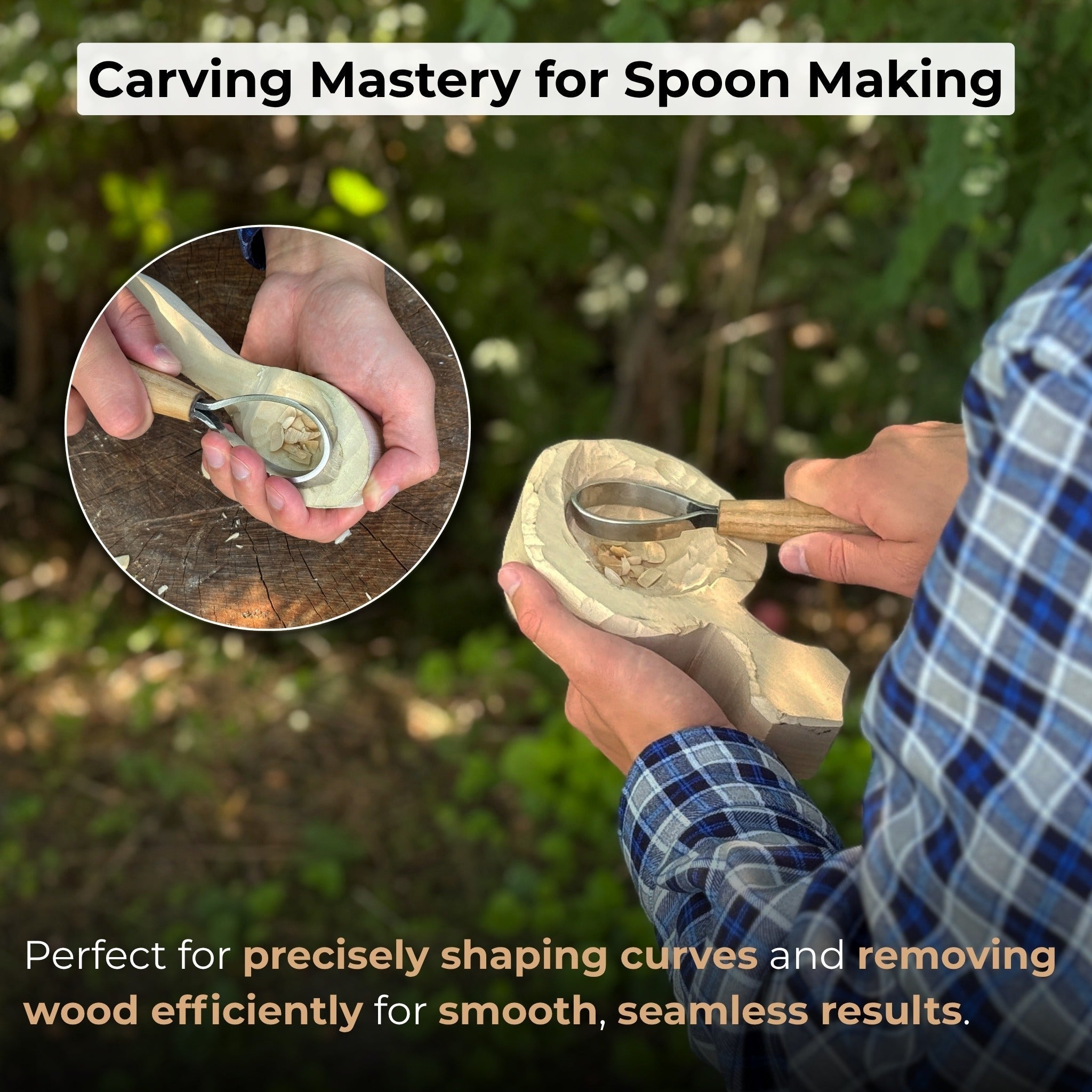 Spoon Carving Scorp Knife, ⌀3.5 cm (1.4 inches) | Scorp Knife | Wiccan Center