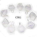 Silver Plated Square Spiral Cage Pendant (1.5 Inches) (5 Pieces)