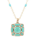 Squared Up Green Turquoise Pendant Necklace | Necklaces | Wiccan Center