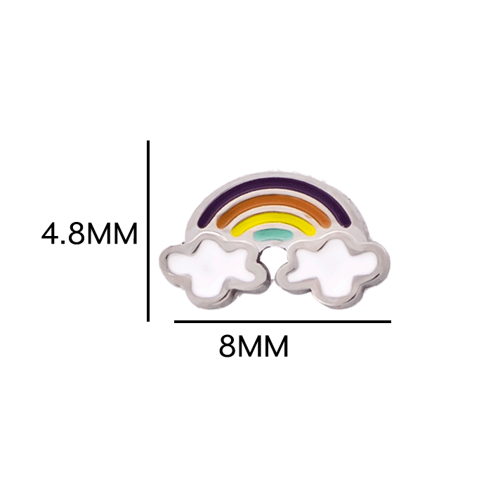 16G/18G Steel Internally Threaded End- Epoxy Rainbow | Body Jewelry | Wiccan Center