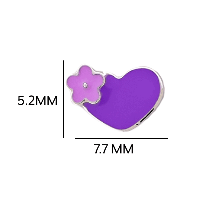 16G/18G Steel Internally Threaded End- Floral Heart | Body Jewelry | Wiccan Center