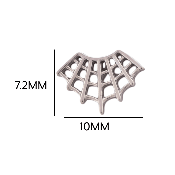 16G/18G Steel Internally Threaded End- Spider Web | Body Jewelry | Wiccan Center