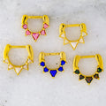 16G Opal Triangle Clickers | Body Jewelry | Wiccan Center