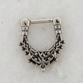 16G Steel Engraved Septum Clicker | Body Jewelry | Wiccan Center