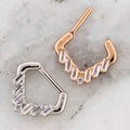 16G V Shaped Baguette Septum Clicker | Body Jewelry | Wiccan Center