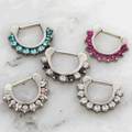16G Gemmed Septum/Daith Clicker | Body Jewelry | Wiccan Center