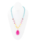 St. Augustine Pink Agate Golden Pendant Necklace | Necklaces | Wiccan Center