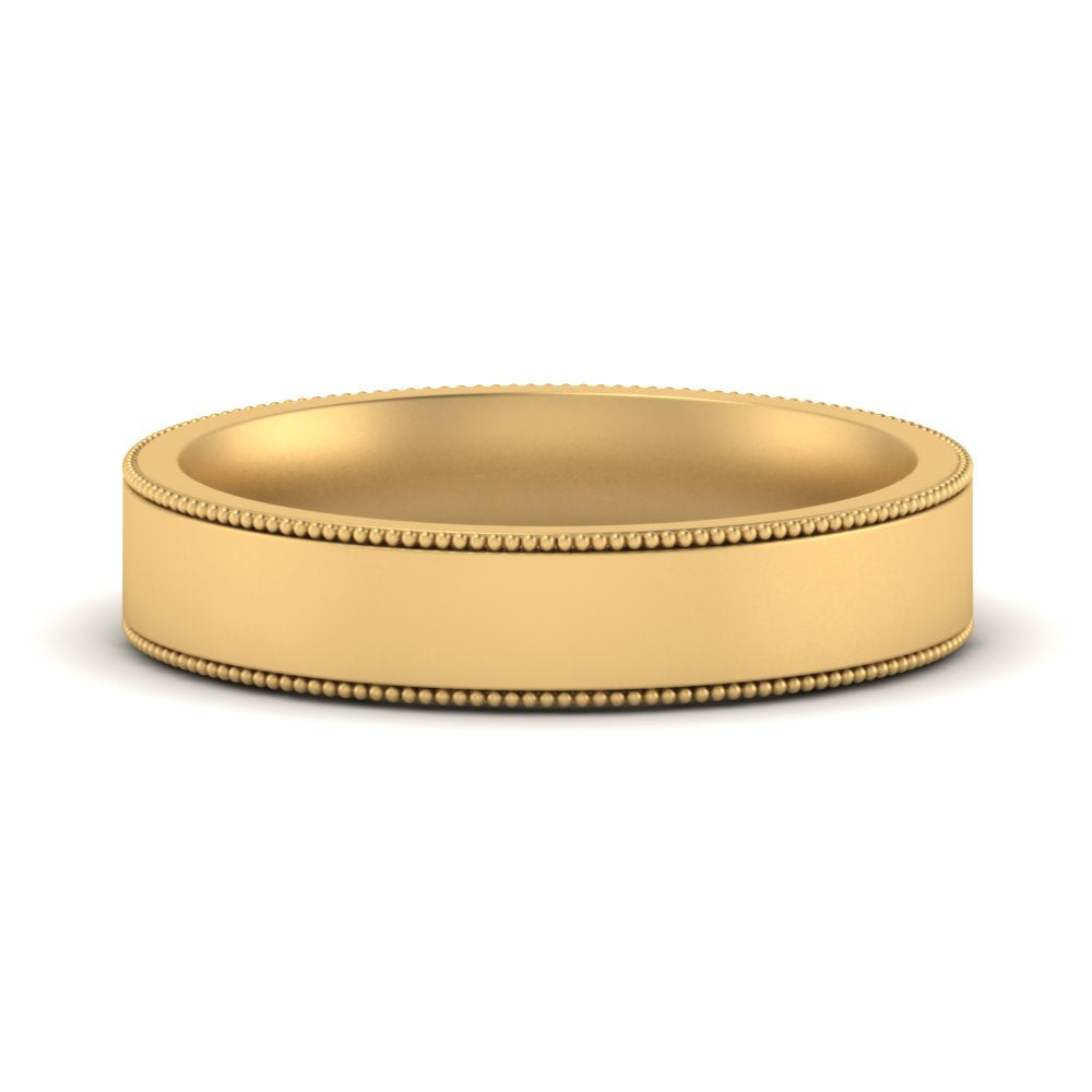4 mm Stepped Edge Comfort Fit Flat Mens Band