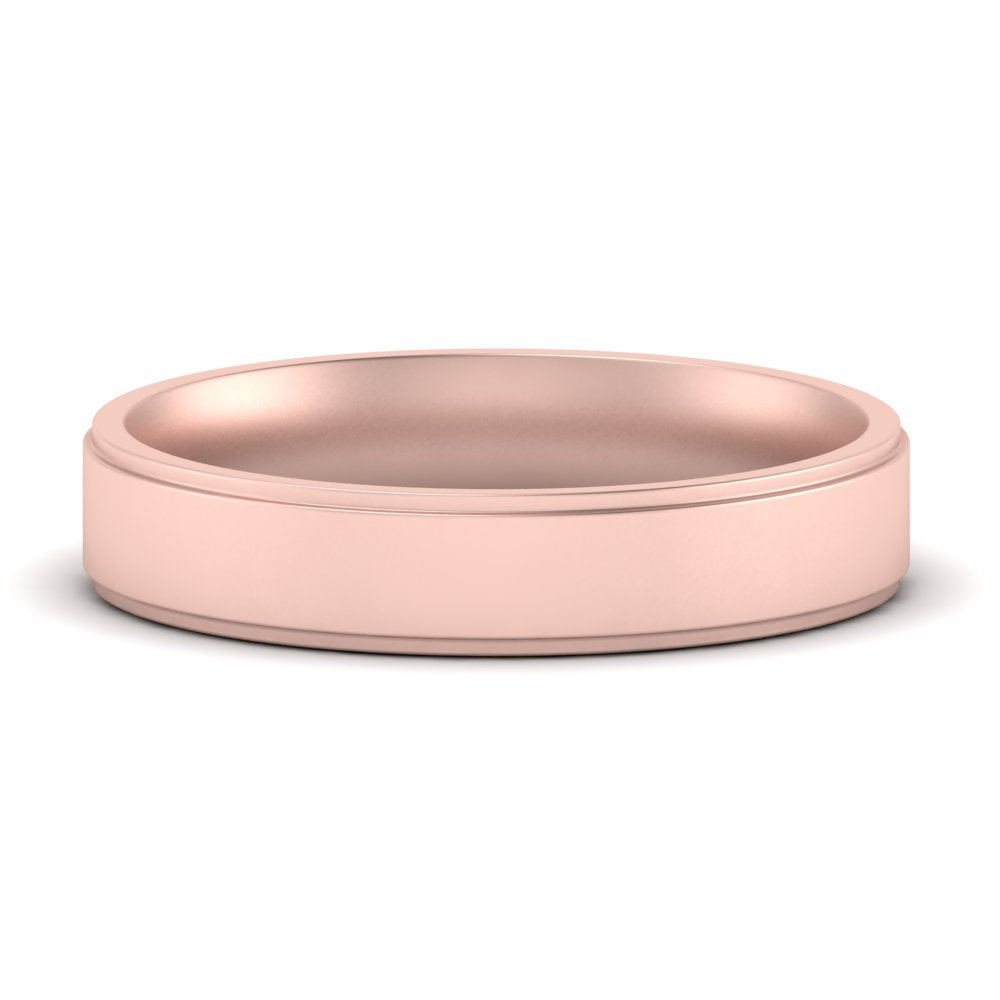4 mm Steps Edge Comfort Fit Mens Band
