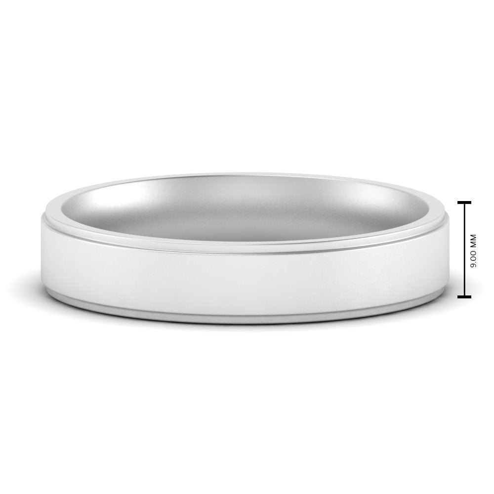 4 mm Steps Edge Comfort Fit Mens Band