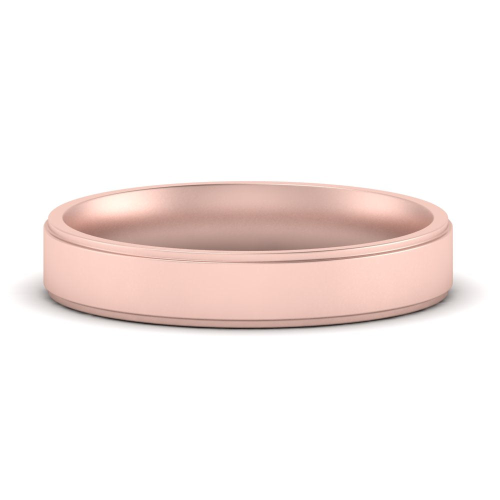 4 mm Steps Edge Comfort Fit Mens Band