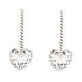 Sterling Silver Engraved Heart Hoop Earrings | Earrings | Wiccan Center