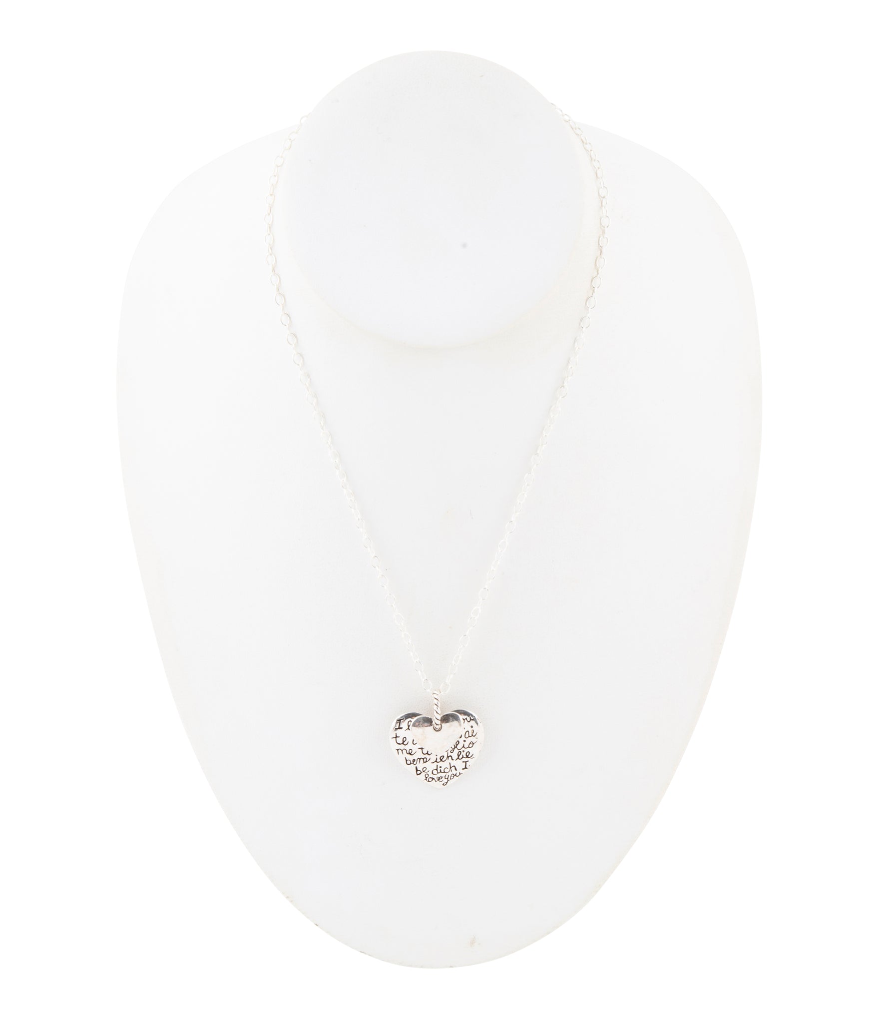 Sterling Silver Engraved Heart Pendant Neckalce | Necklaces | Wiccan Center