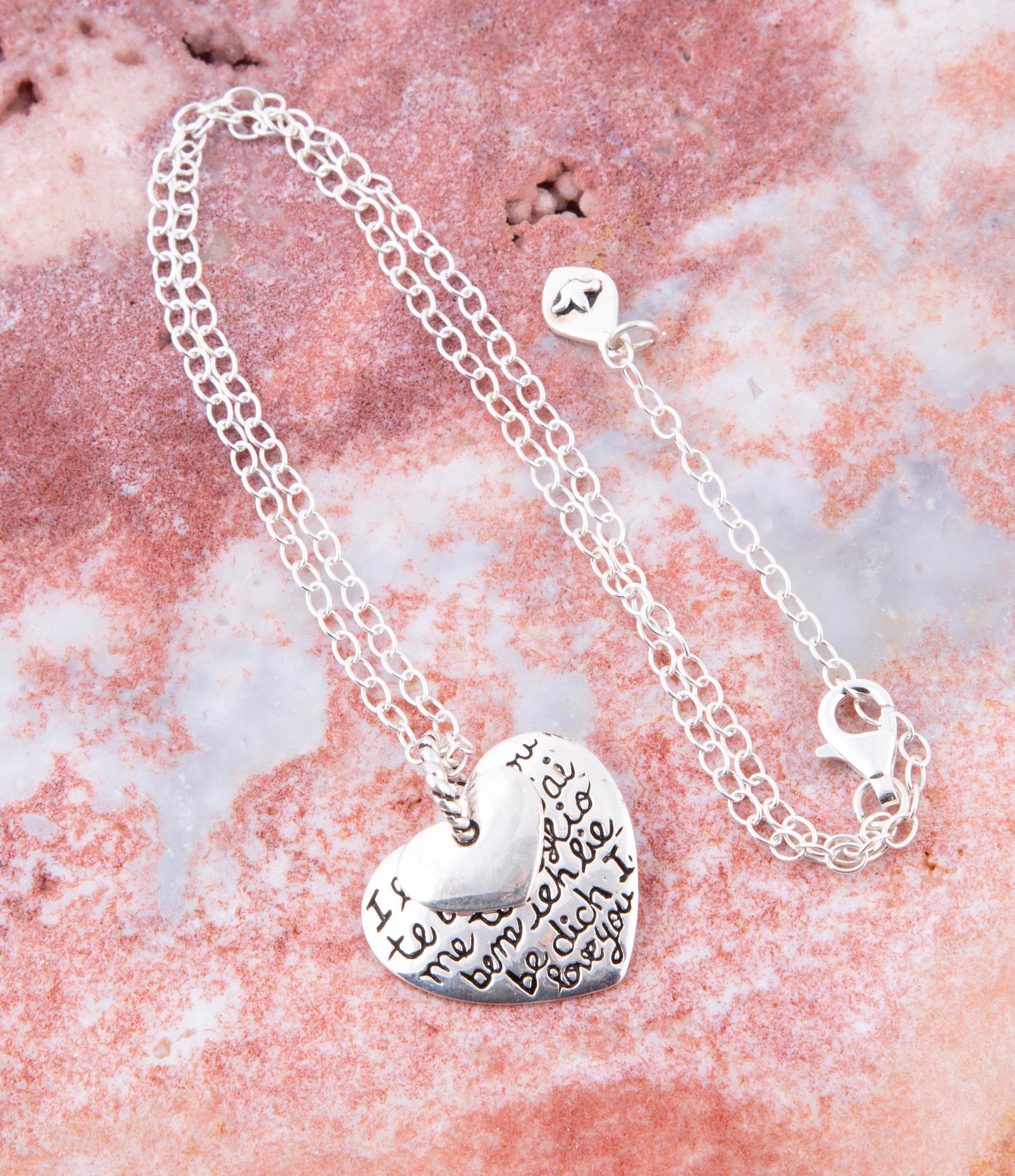 Sterling Silver Engraved Heart Pendant Neckalce | Necklaces | Wiccan Center
