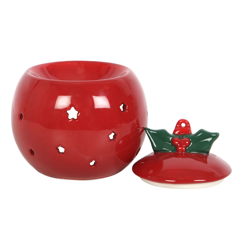 Red Christmas Ornament Bauble Oil Burner | Wax Melt Warmer | Wiccan Center