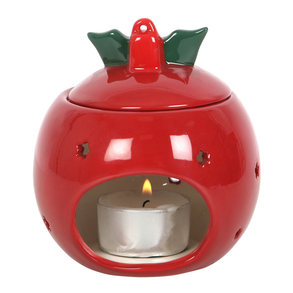 Red Christmas Ornament Bauble Oil Burner | Wax Melt Warmer | Wiccan Center