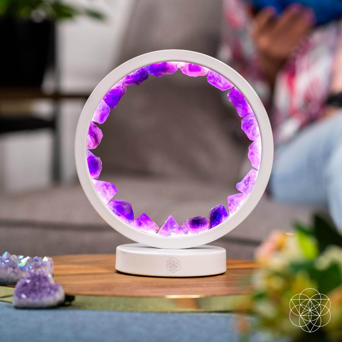 Stress Less, Sleep More – Amethyst Healing Lamp | Night Light | Wiccan Center