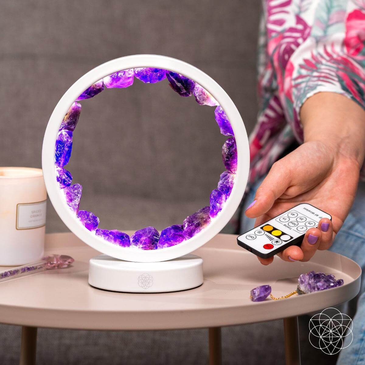 Stress Less, Sleep More – Amethyst Healing Lamp | Night Light | Wiccan Center