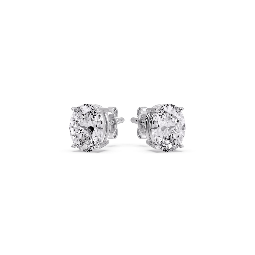 Stud Earring Basket Oval Shaped