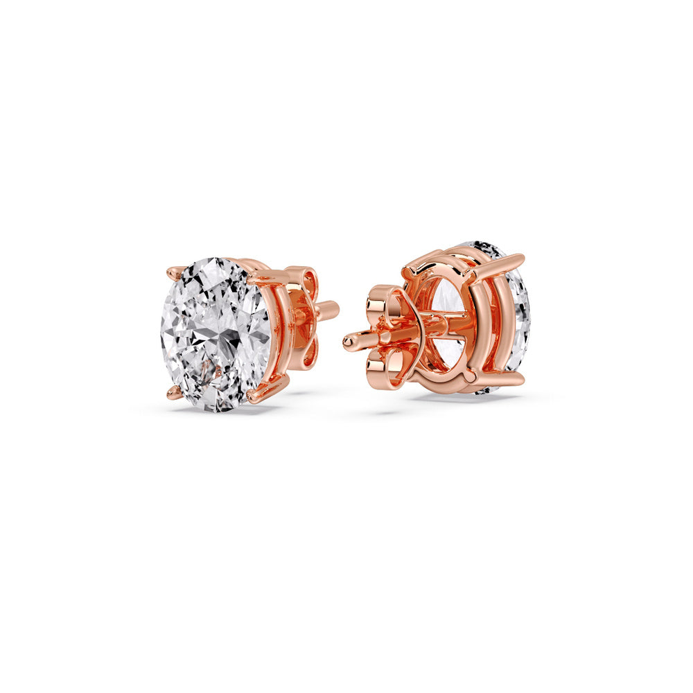 Stud Earring Basket Oval Shaped
