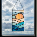 Sunset Landscape Stained Glass Pattern and PNG | Crafting Patterns & Molds | Wiccan Center