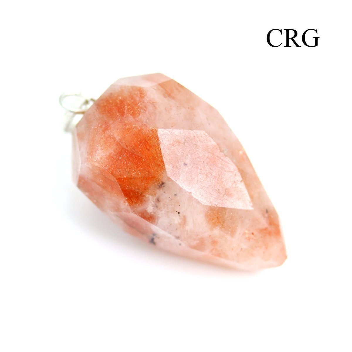 Sunstone Faceted Drop Pendant with Silver Bail (4 Pieces) Size 1 Inch