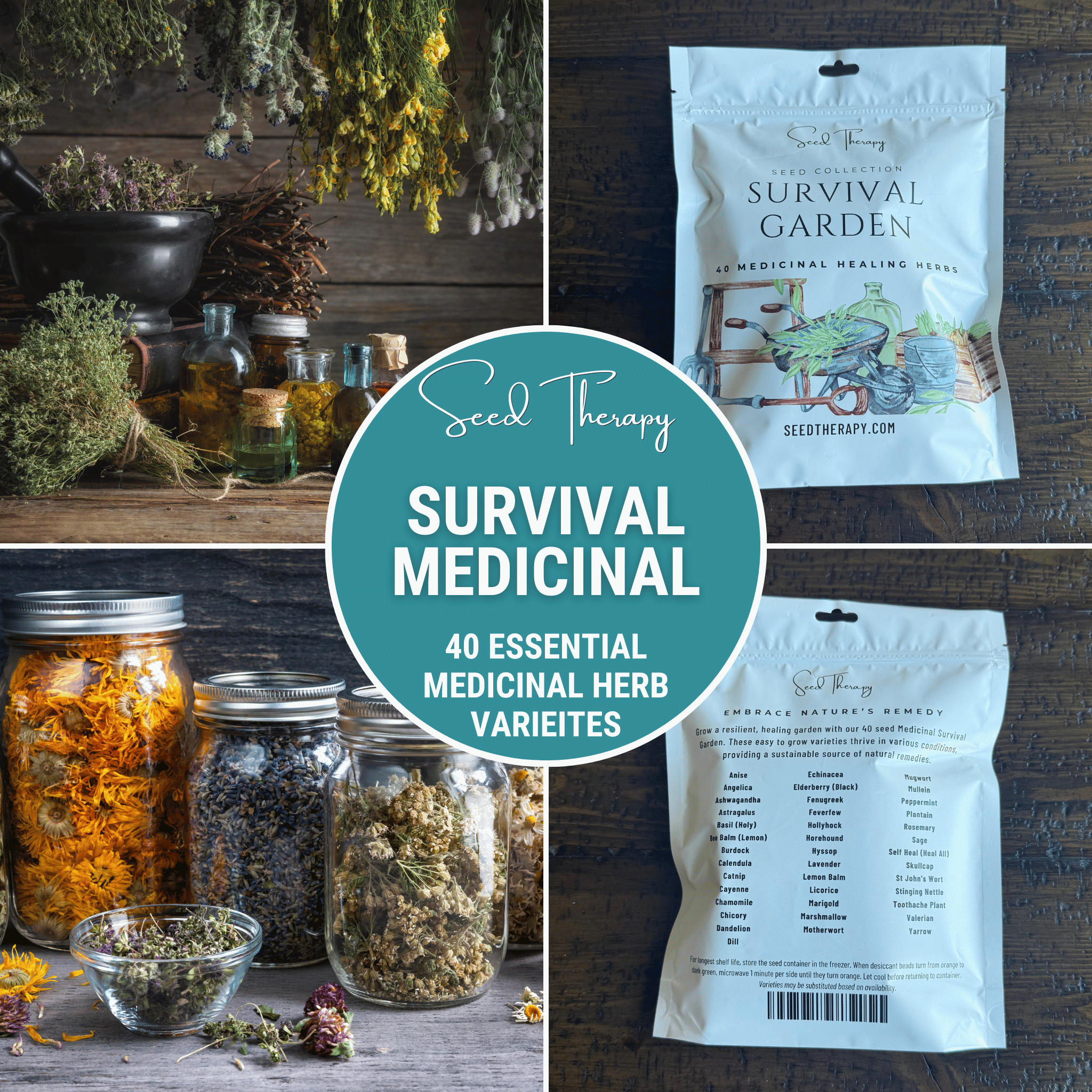 Survival Medicinal Herb Garden – 40 Essential Varieties | Seeds | Wiccan Center