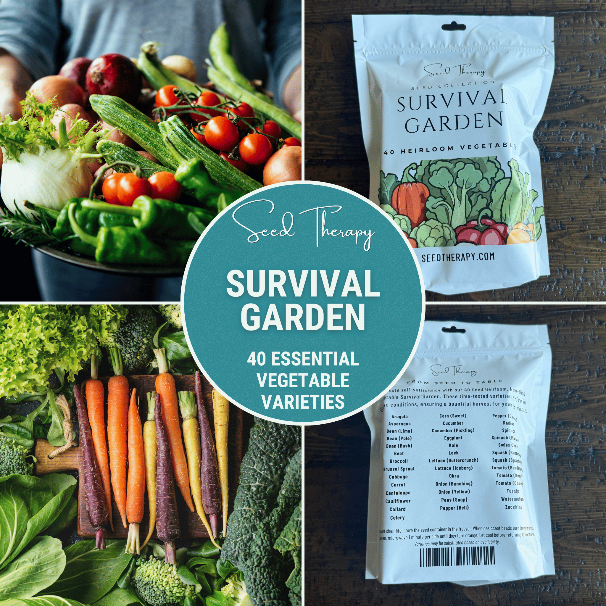 Survival Garden Combo – 40 Vegetable & 40 Medicinal Herb Varieties | Seeds | Wiccan Center