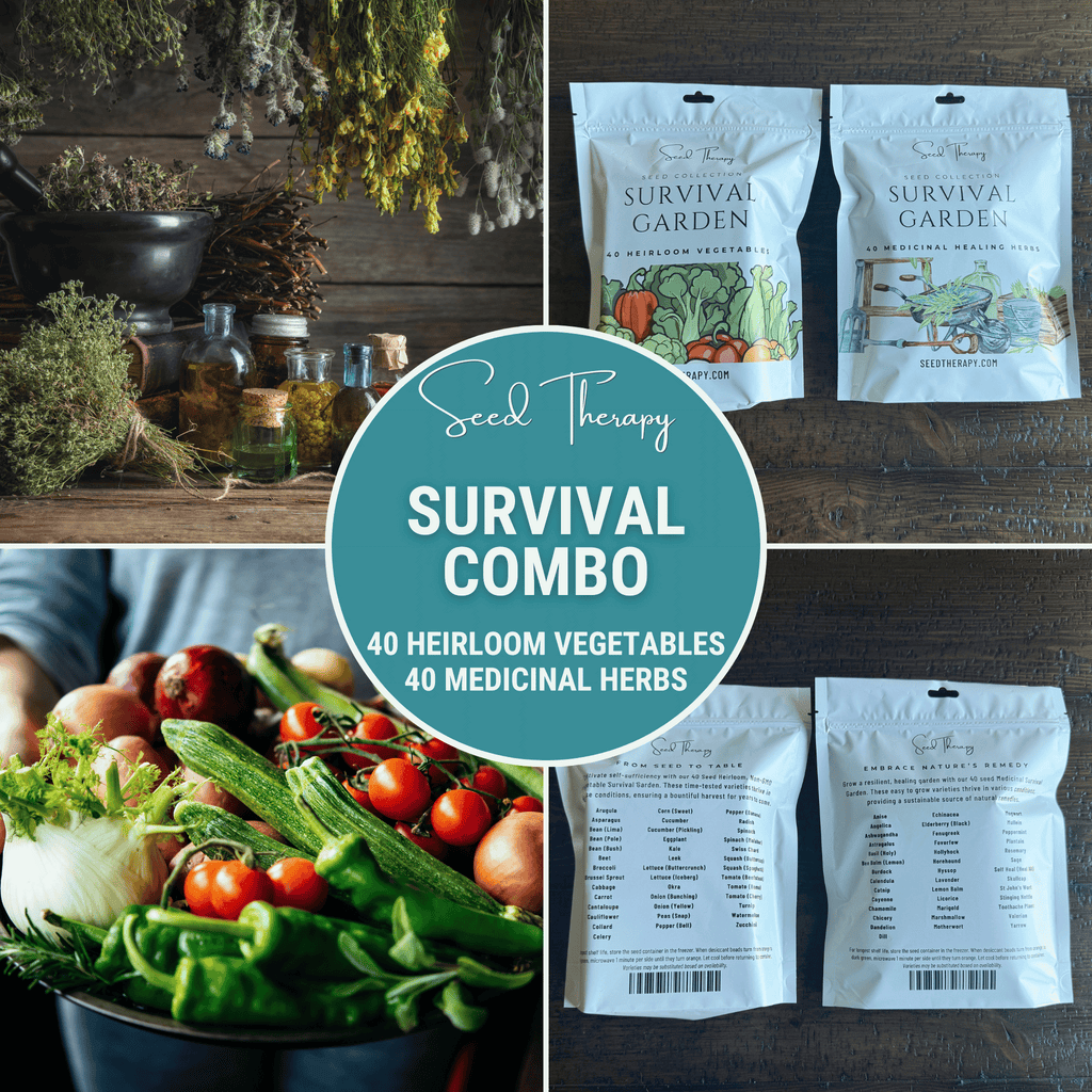 Survival Garden Combo – 40 Vegetable & 40 Medicinal Herb Varieties | Seeds | Wiccan Center
