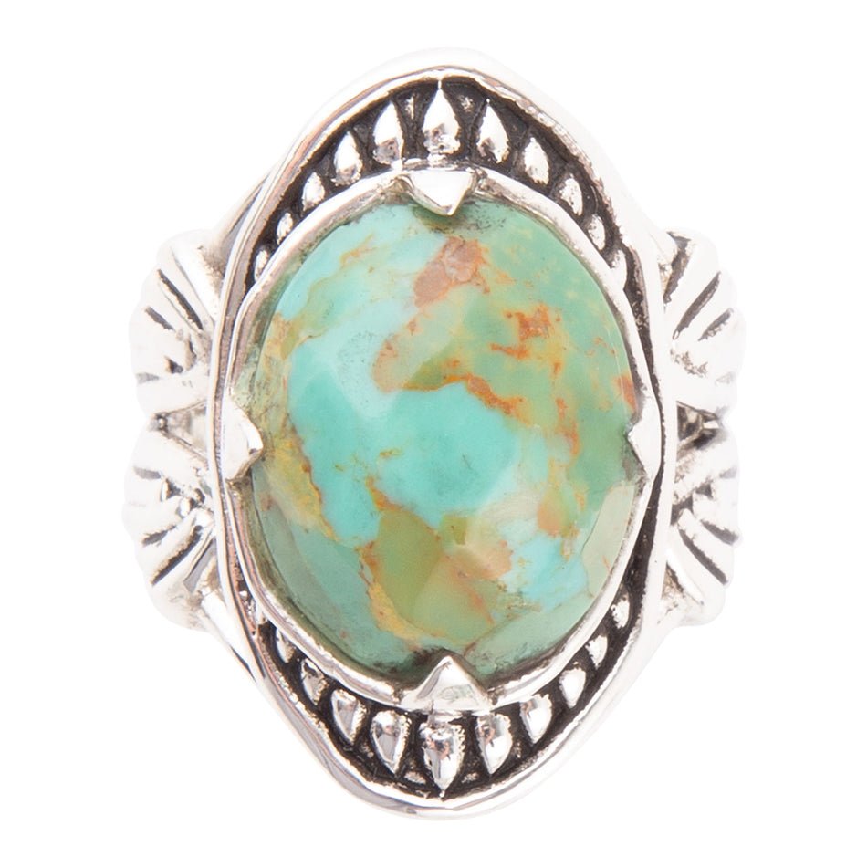 Sweet Dreams Faceted Blue Turquoise and Sterling Silver Ring | Rings | Wiccan Center