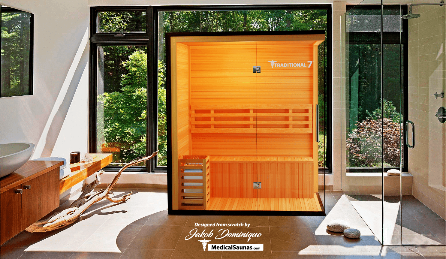 3 Person Home Steam Sauna | Traditional 7™ | Saunas | Wiccan Center