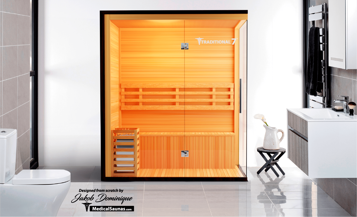 3 Person Home Steam Sauna | Traditional 7™ | Saunas | Wiccan Center