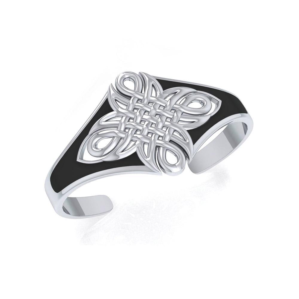Celtic Maori Silver Bracelet With Intricate Knotwork And Traditional Maori Symbols TBA044