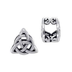 Celtic Knotwork Triquetra Sterling Silver Bead TBD185 | Bead | Wiccan Center