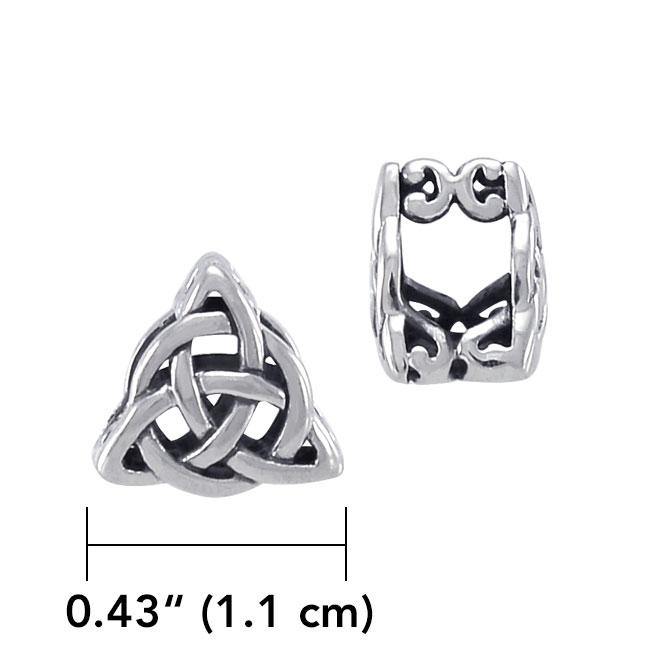 Celtic Knotwork Triquetra Sterling Silver Bead TBD185