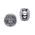 Celtic Knotwork Claddagh Sterling Silver Bead TBD189