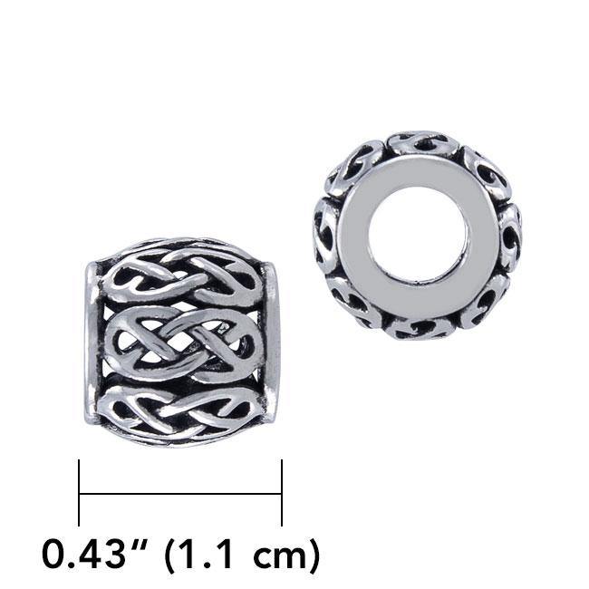 Celtic Knotwork Infinity Sterling Silver Bead TBD198
