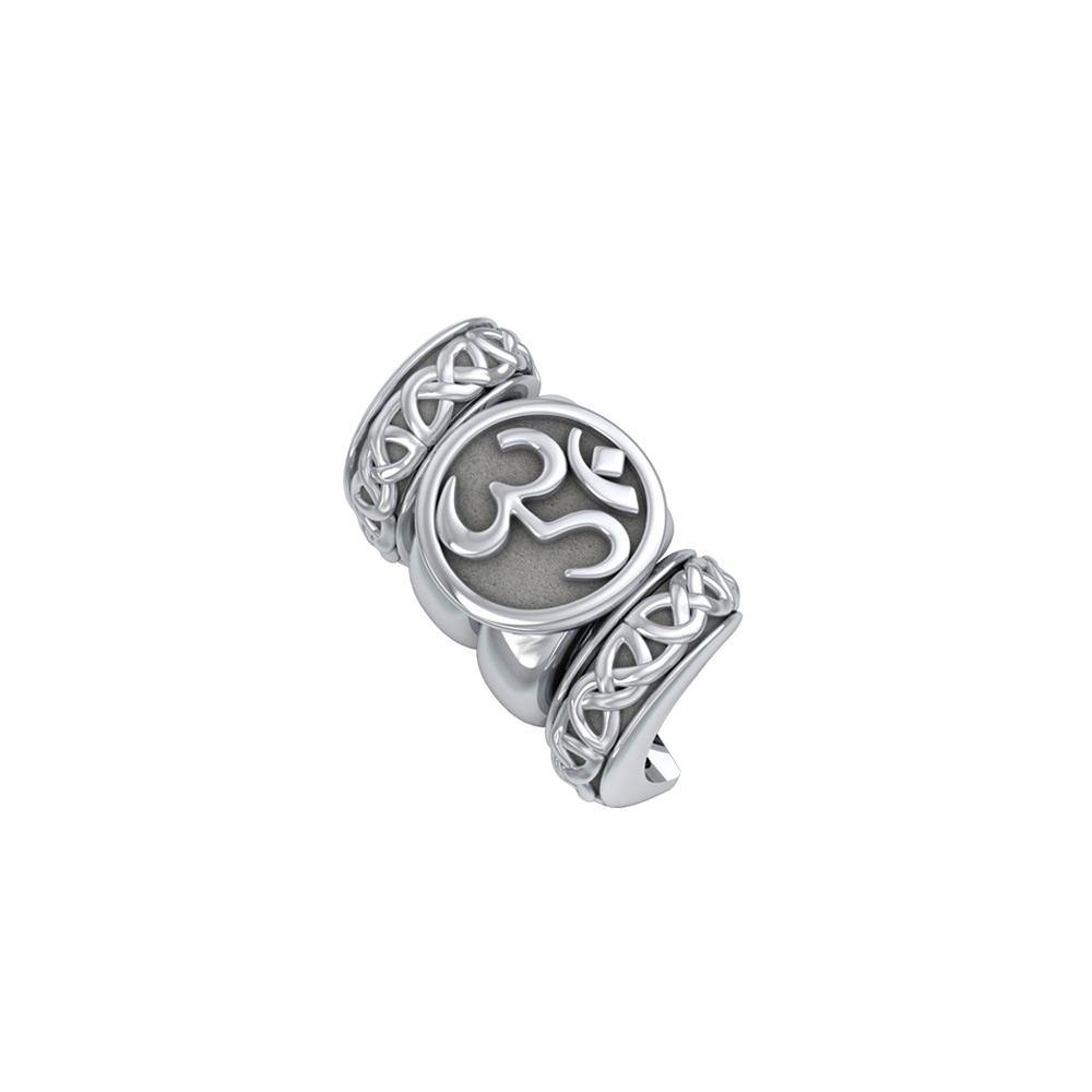 Om Symbol with Celtic Accented Silver Bead TBD364