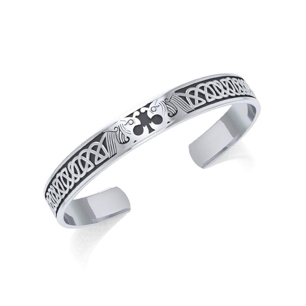 Celtic Knot Dragon Bracelet With Intricate Interlaced Knots And Dragon Motifs Model TBG060 Unisex Jewelry