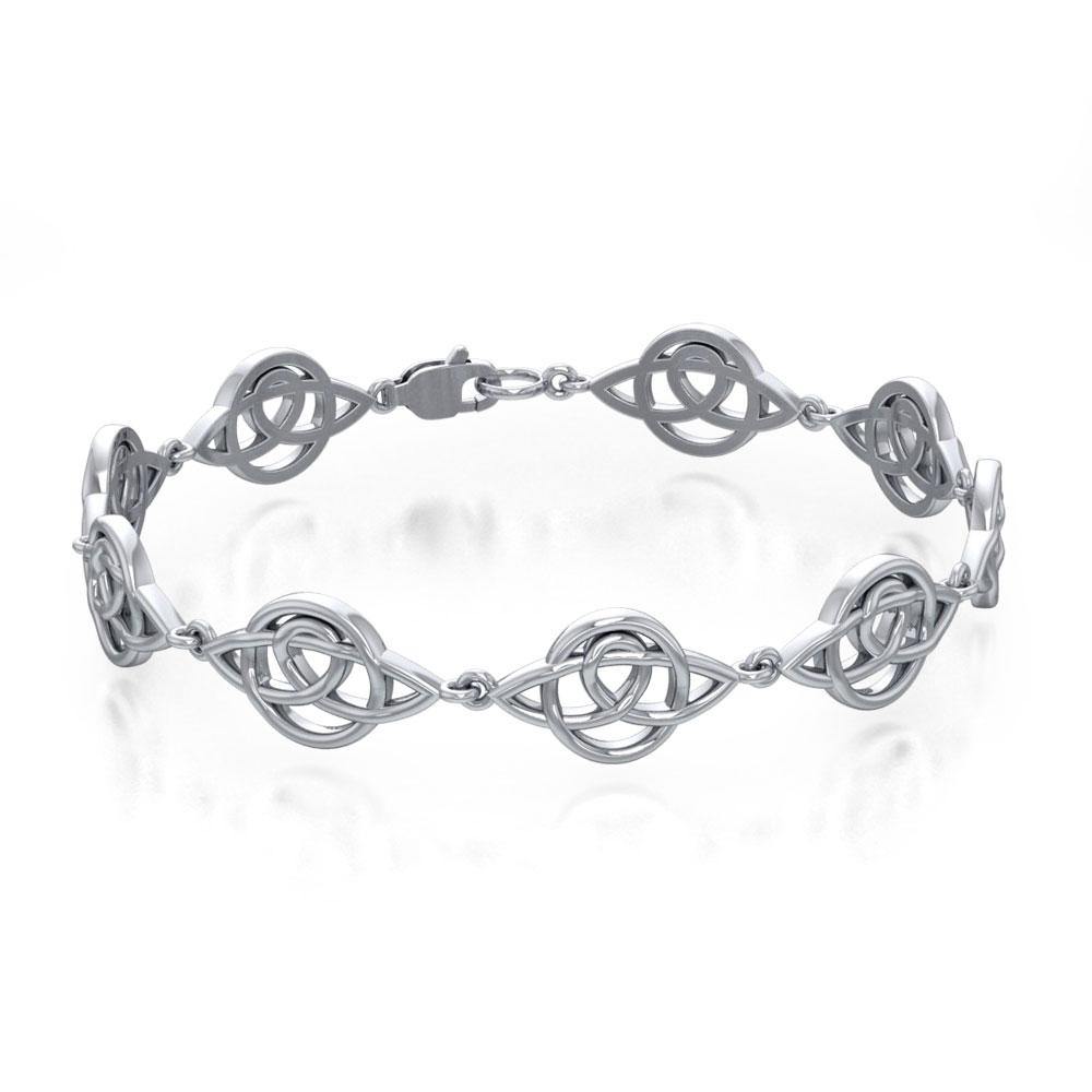 Celtic Trinity Knot Sterling Silver Bracelet TBG083
