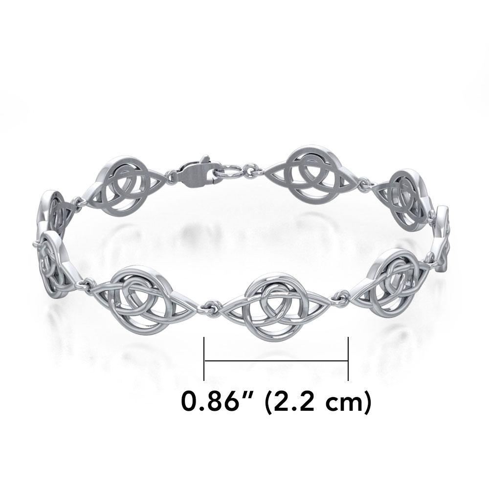 Celtic Trinity Knot Sterling Silver Bracelet TBG083